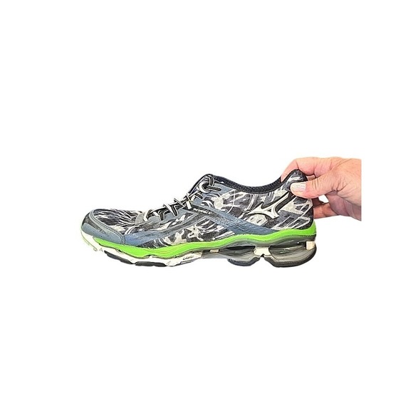 Mizuno Other - Mizuno Wave Prophecy 4 Running Shoes Grey Black Lime Green Geometric J1GC150003